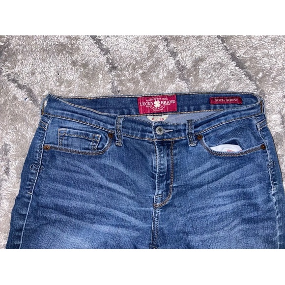 Lucky Brand Sofia Skinny Ankle Jeans 8/29 Medium Wash Stretch Blue Denim Women's - Picture 10 of 10
